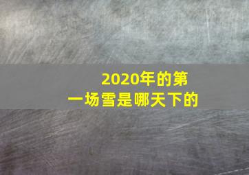 2020年的第一场雪是哪天下的