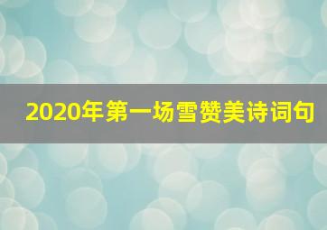 2020年第一场雪赞美诗词句