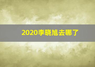 2020李晓旭去哪了