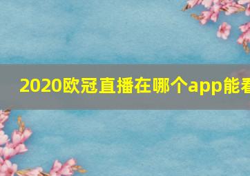 2020欧冠直播在哪个app能看