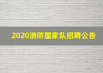 2020消防国家队招聘公告