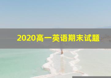 2020高一英语期末试题