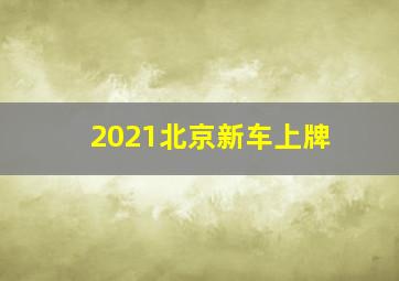 2021北京新车上牌