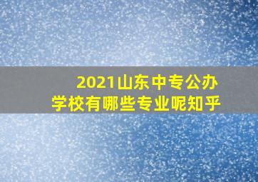 2021山东中专公办学校有哪些专业呢知乎