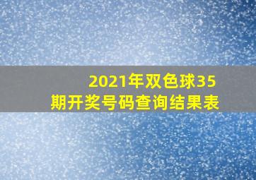 2021年双色球35期开奖号码查询结果表