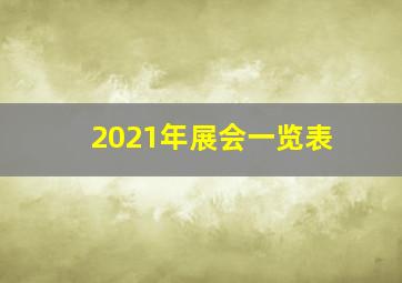 2021年展会一览表