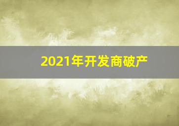 2021年开发商破产