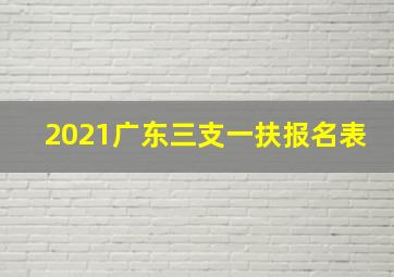 2021广东三支一扶报名表