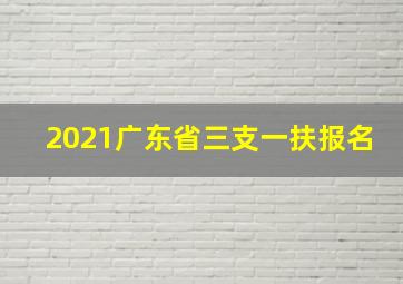 2021广东省三支一扶报名