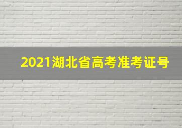 2021湖北省高考准考证号