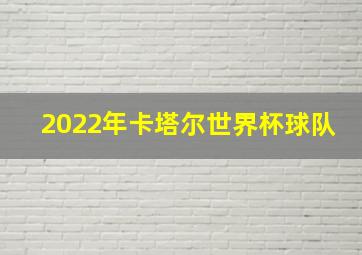 2022年卡塔尔世界杯球队