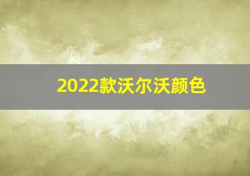 2022款沃尔沃颜色