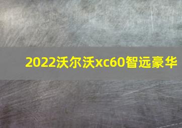 2022沃尔沃xc60智远豪华