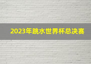 2023年跳水世界杯总决赛