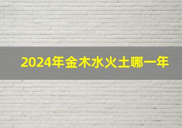 2024年金木水火土哪一年