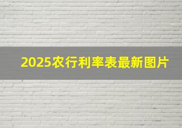 2025农行利率表最新图片