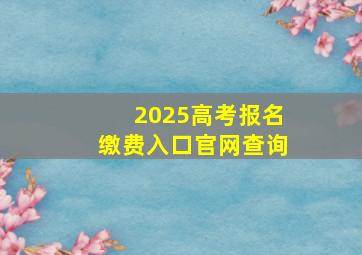 2025高考报名缴费入口官网查询