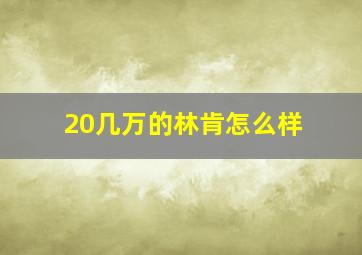 20几万的林肯怎么样