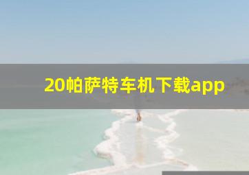 20帕萨特车机下载app