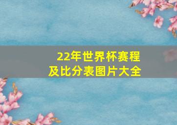 22年世界杯赛程及比分表图片大全