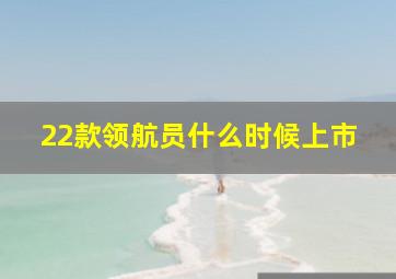 22款领航员什么时候上市