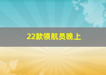 22款领航员晚上