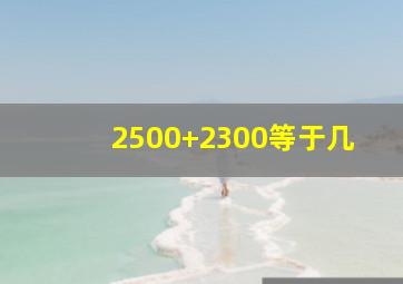 2500+2300等于几