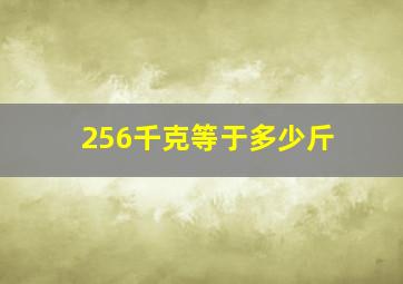 256千克等于多少斤