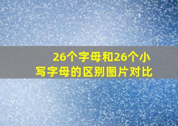 26个字母和26个小写字母的区别图片对比