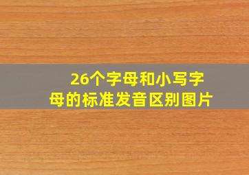 26个字母和小写字母的标准发音区别图片