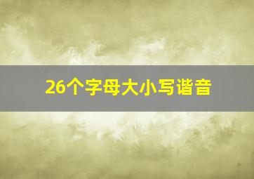 26个字母大小写谐音