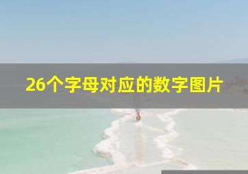 26个字母对应的数字图片