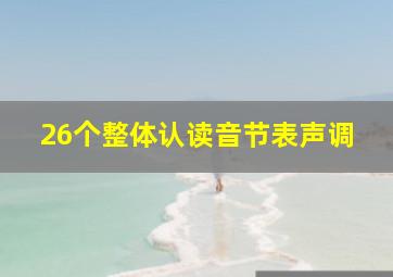 26个整体认读音节表声调