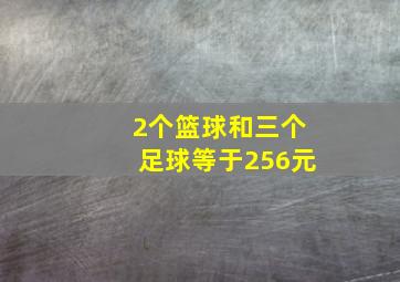 2个篮球和三个足球等于256元