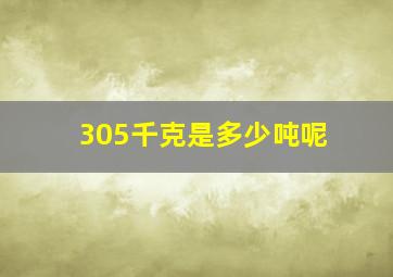 305千克是多少吨呢