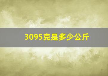 3095克是多少公斤