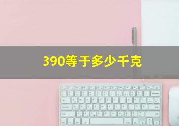 390等于多少千克