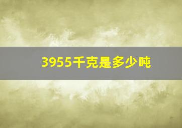 3955千克是多少吨