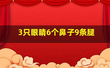 3只眼睛6个鼻子9条腿