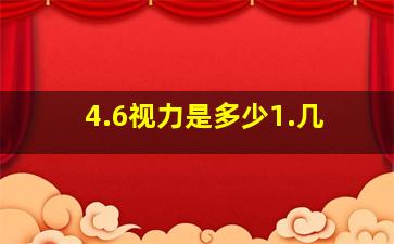 4.6视力是多少1.几