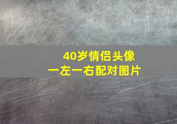 40岁情侣头像一左一右配对图片