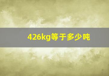 426kg等于多少吨