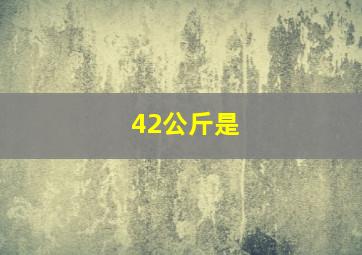 42公斤是