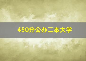 450分公办二本大学