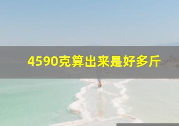 4590克算出来是好多斤