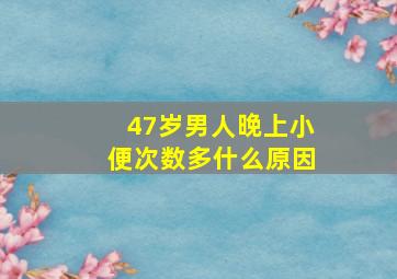 47岁男人晚上小便次数多什么原因