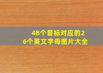 48个音标对应的26个英文字母图片大全