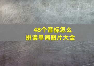 48个音标怎么拼读单词图片大全