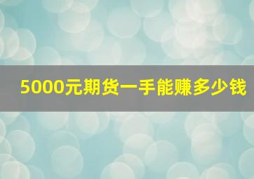 5000元期货一手能赚多少钱