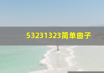 53231323简单曲子